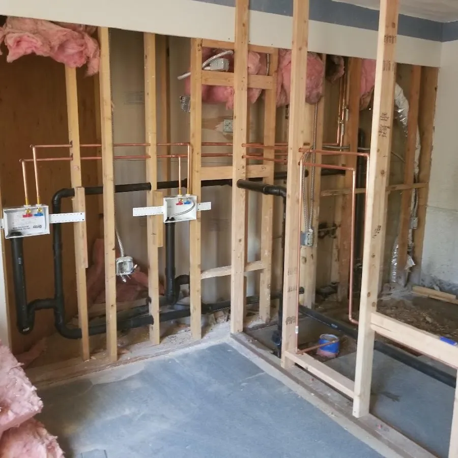 Copper pipe rough-in and plumbing installation in Hawthorne